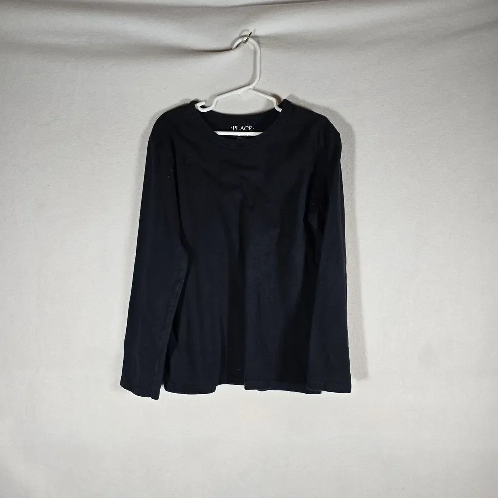 Girls small 7/8 Tee shirt, long sleeves, Dark blue, by The Children's place